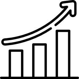 Rising bar chart icon