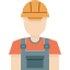Construction worker with hard hat icon